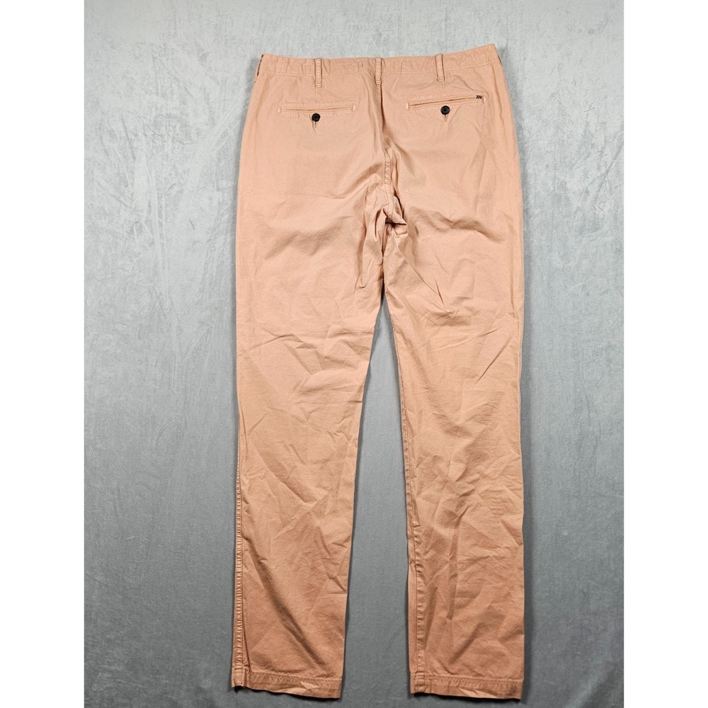 Billy Reid Chino‎ Pant Mens 34x33 Orange/Pink Khaki Pima Cotton Office Casual - Picture 5 of 12